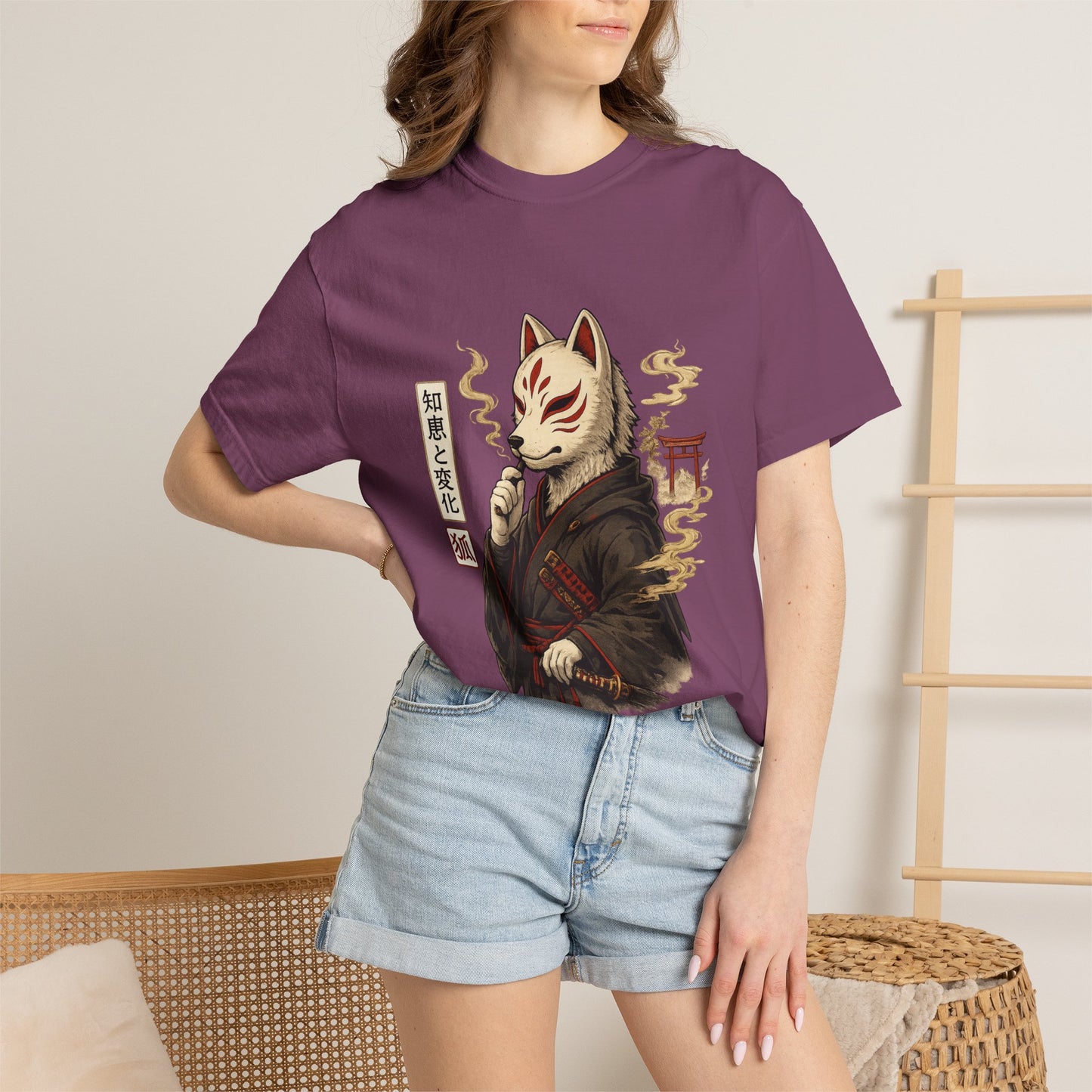 Kitsune Ronin Fox Spirit Graphic T-Shirt
