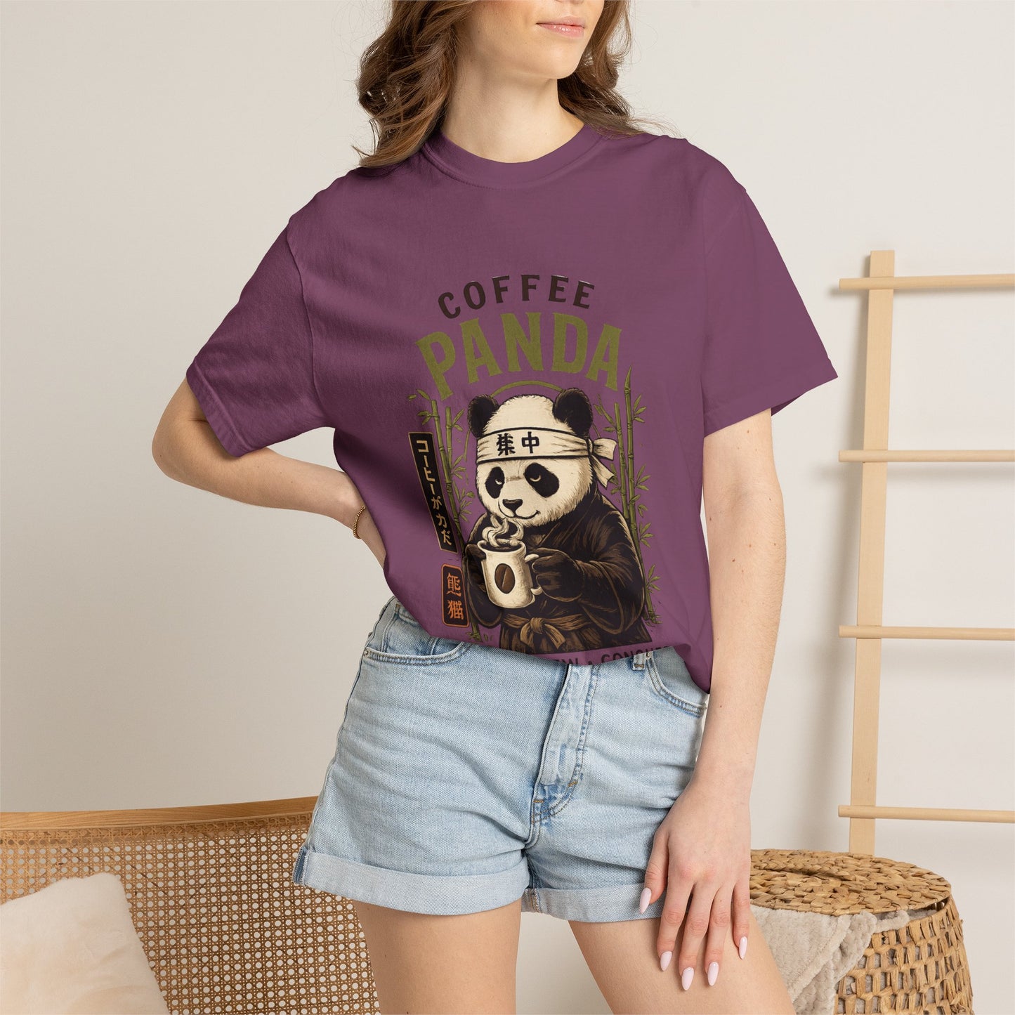 Coffee Panda Japanese Animal Graphic Tee