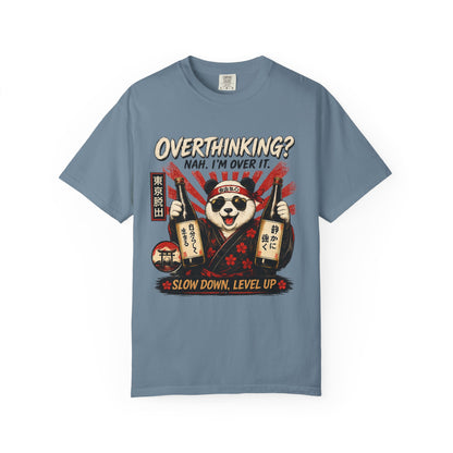 Overthinking Panda Japanese Graphic T-Shirt