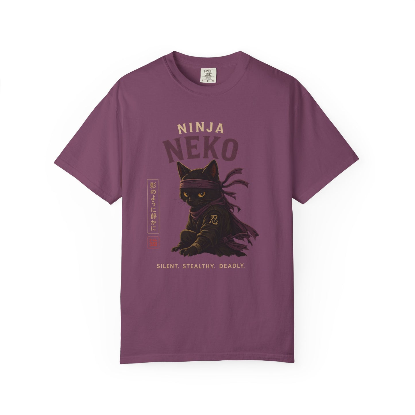 Ninja Neko Cat Japanese Streetwear T-Shirt