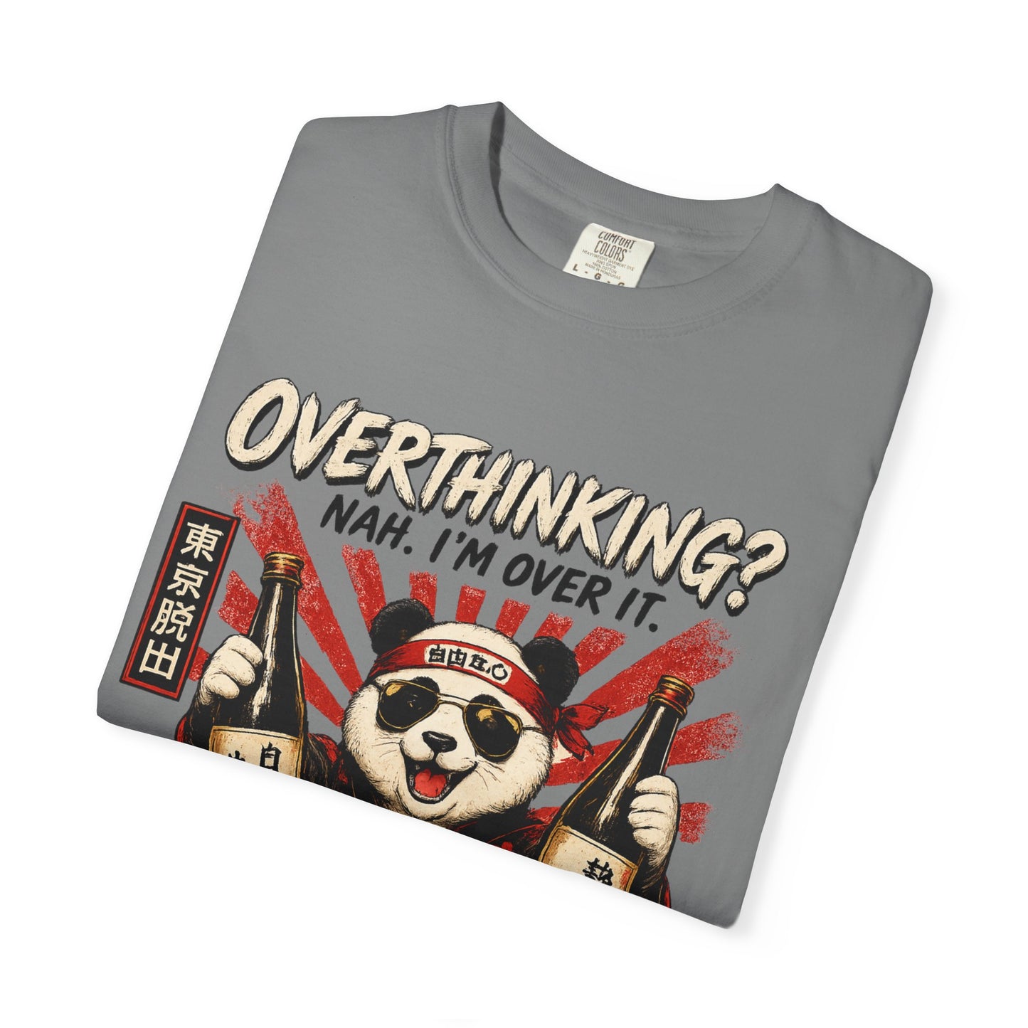 Overthinking Panda Japanese Graphic T-Shirt