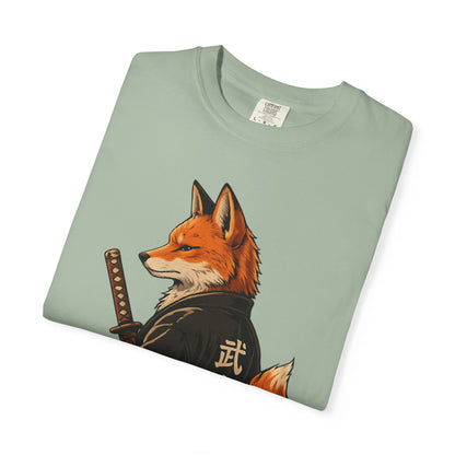 Samurai Fox Japanese Warrior Graphic T-Shirt