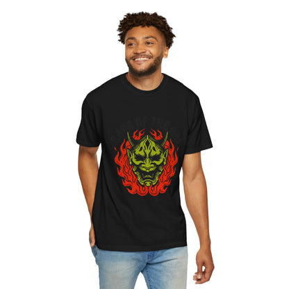 Flaming Green Oni Graphic Tee