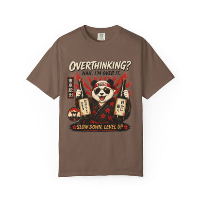 Overthinking Panda Japanese Graphic T-Shirt