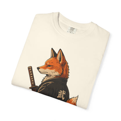 Samurai Fox Japanese Warrior Graphic T-Shirt