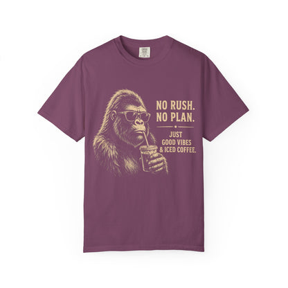 No Rush No Plan Coffee Humor T-Shirt