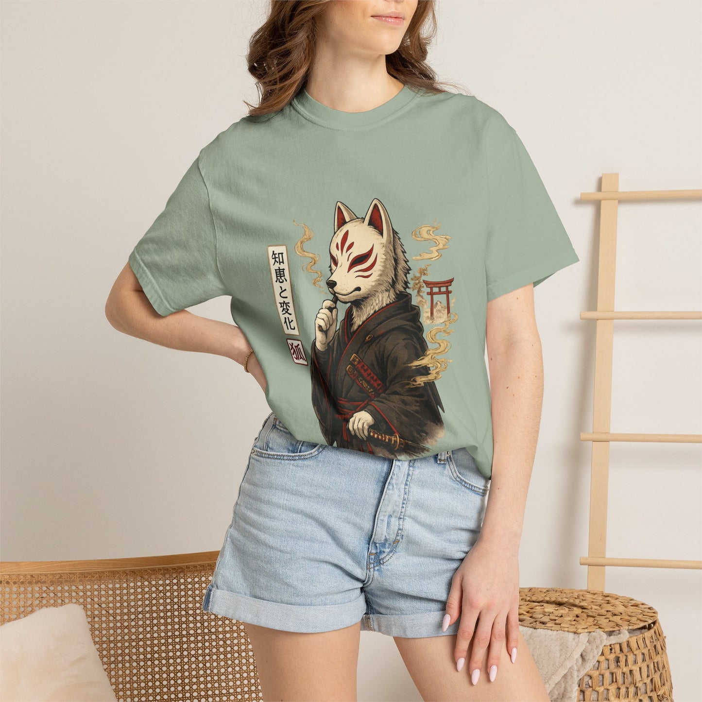 Kitsune Ronin Fox Spirit Graphic T-Shirt