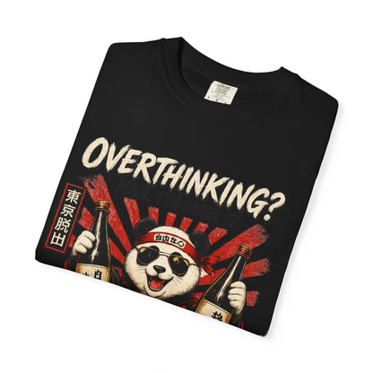 Overthinking Panda Japanese Graphic T-Shirt