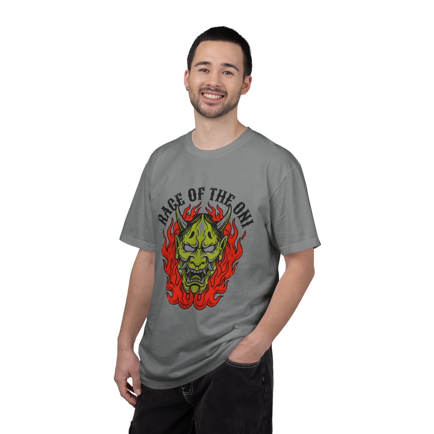 Flaming Green Oni Graphic Tee