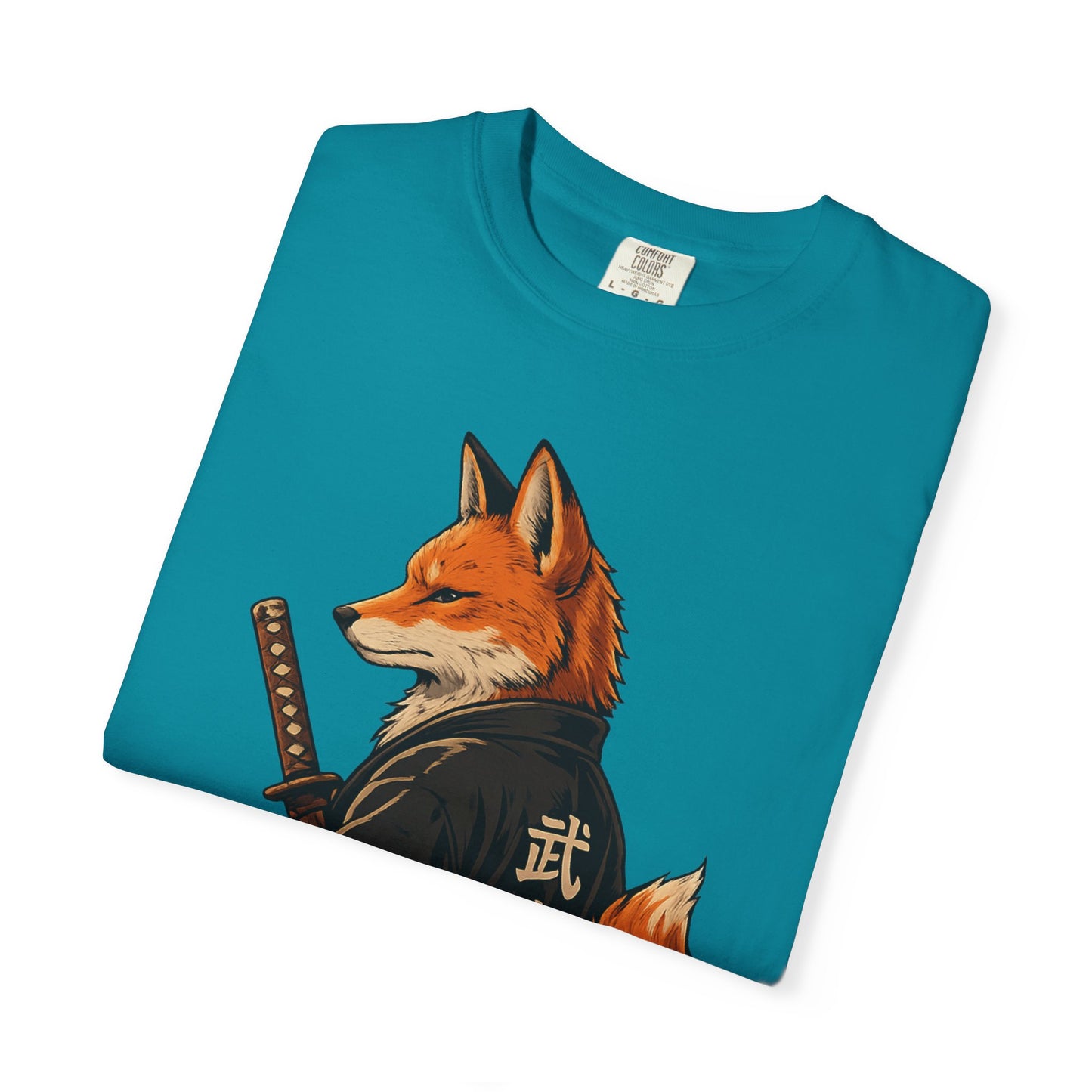 Samurai Fox Japanese Warrior Graphic T-Shirt