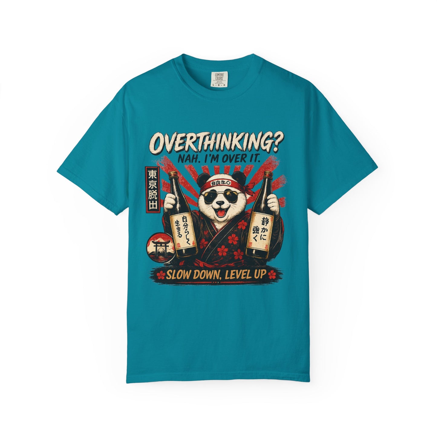 Overthinking Panda Japanese Graphic T-Shirt