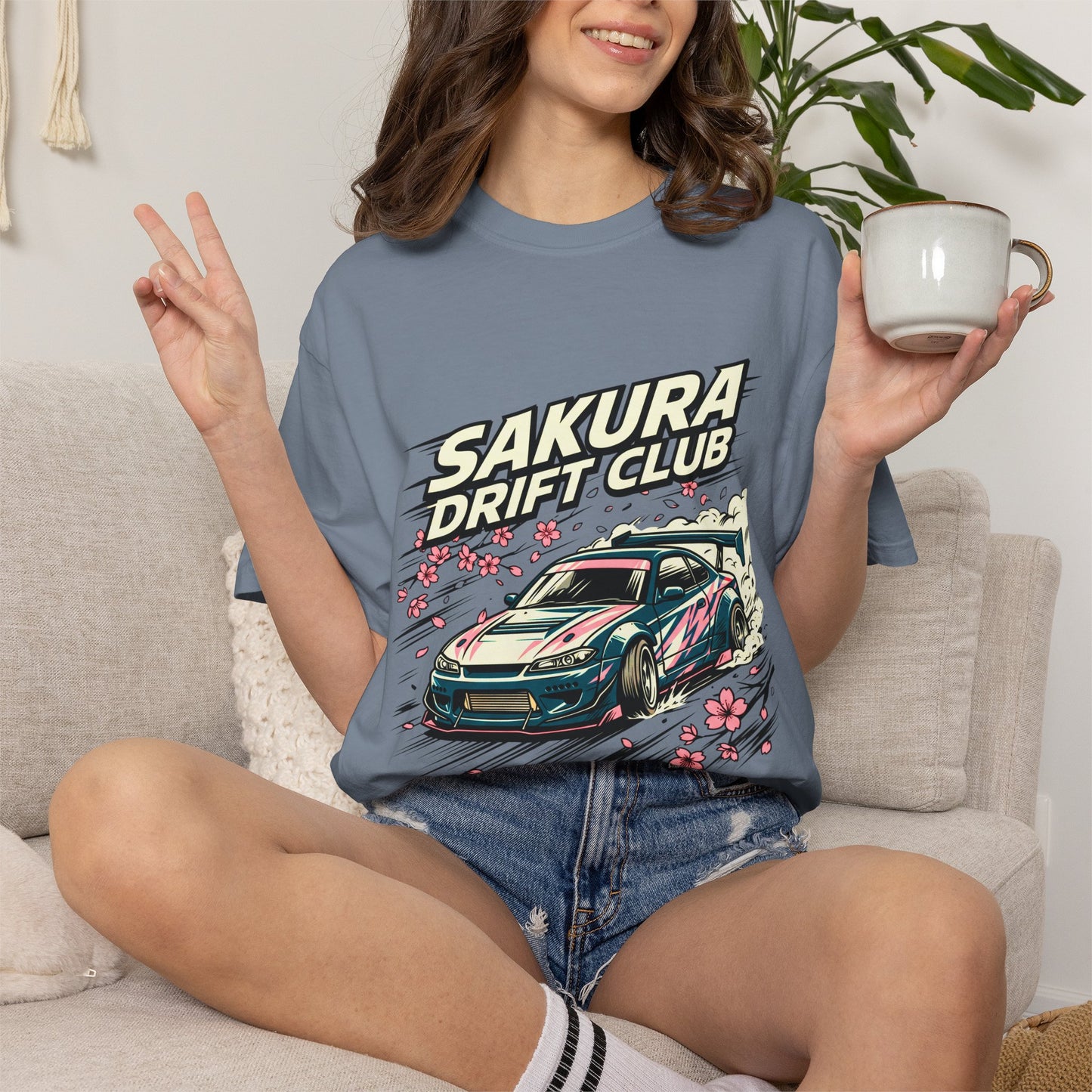 Sakura Drift Club T-Shirt — Japanese Racing Car Graphic Tee