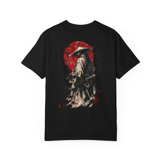 Bushido Ronin Red sun Japanese samurai t-shirt