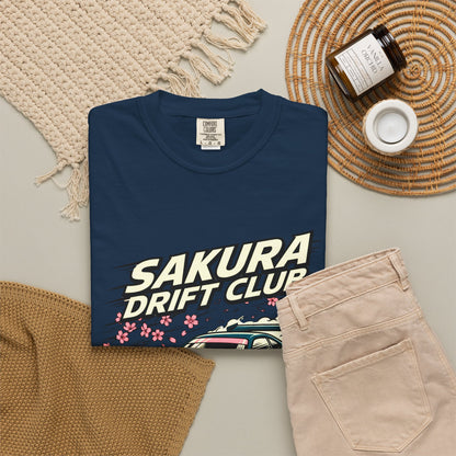 Sakura Drift Club T-Shirt — Japanese Racing Car Graphic Tee