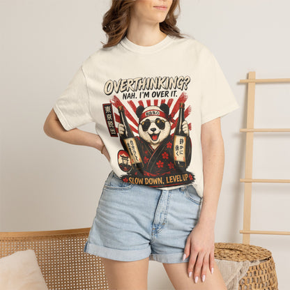 Overthinking Panda Japanese Graphic T-Shirt