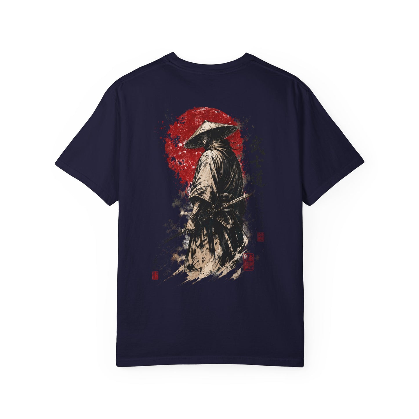 Bushido Ronin Red sun Japanese samurai t-shirt