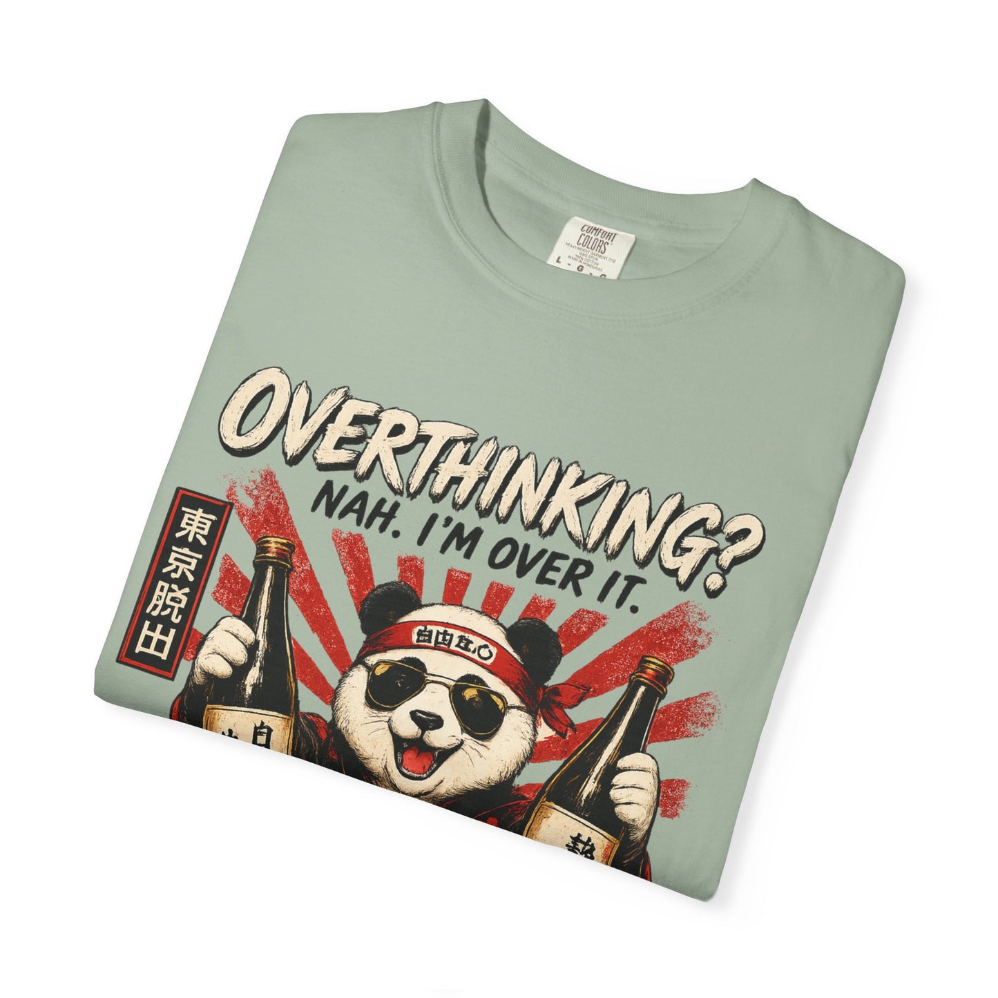 Overthinking Panda Japanese Graphic T-Shirt