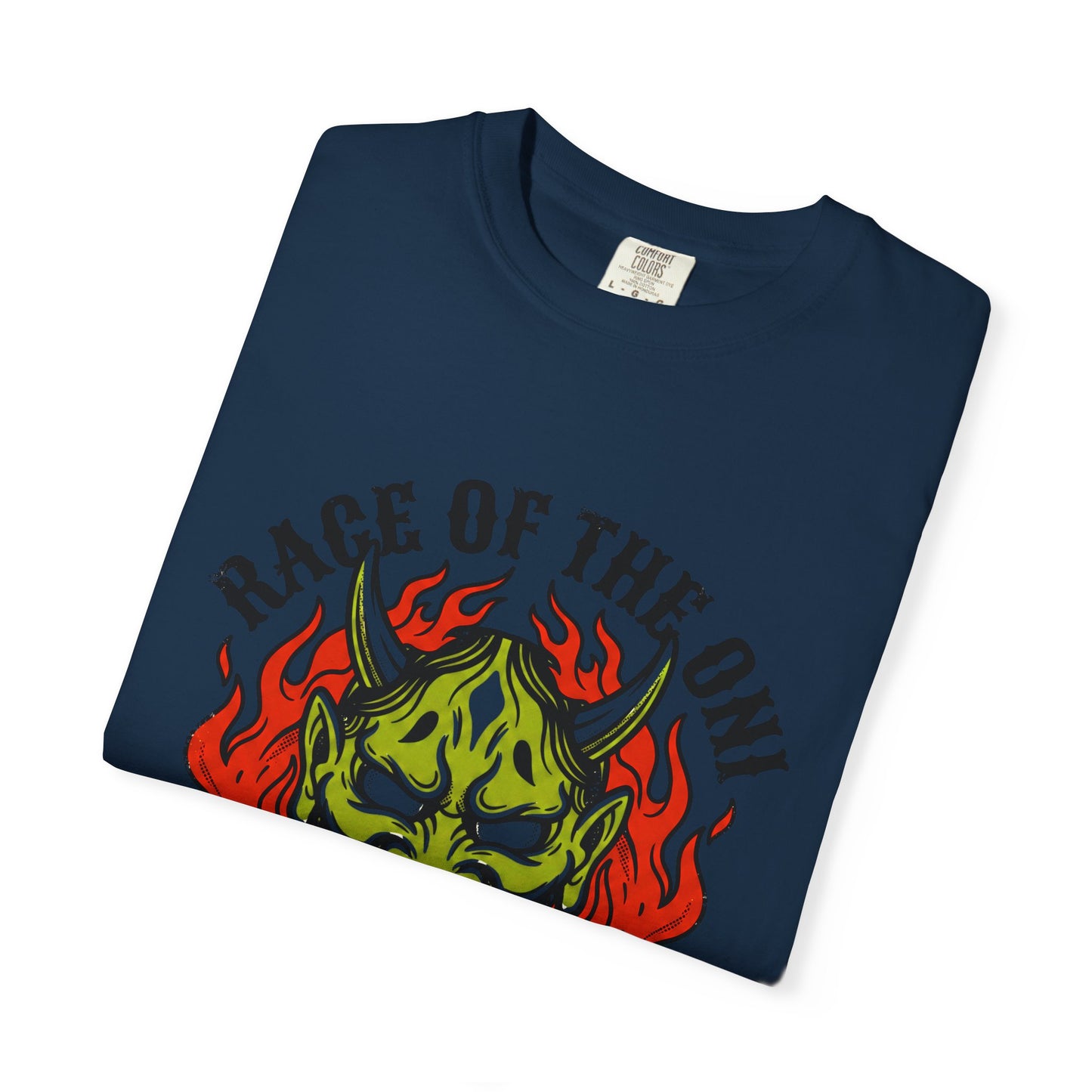 Flaming Green Oni Graphic Tee