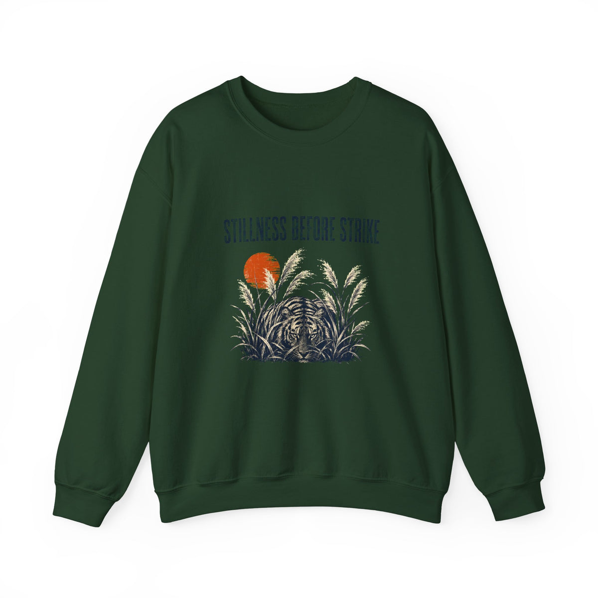 Stillness Before Strike Japanese Tiger Graphic Sweatshirt