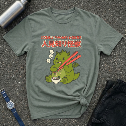 Shy Kaiju Eating Ramen T-Shirt