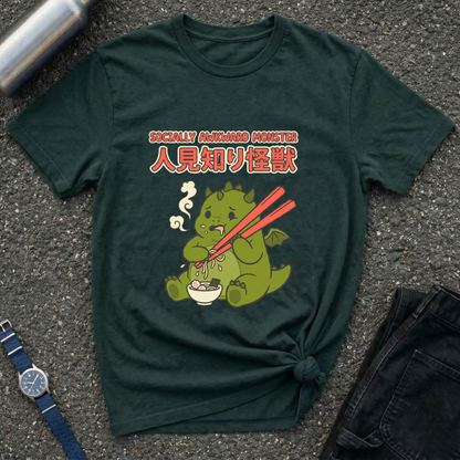 Shy Kaiju Eating Ramen T-Shirt