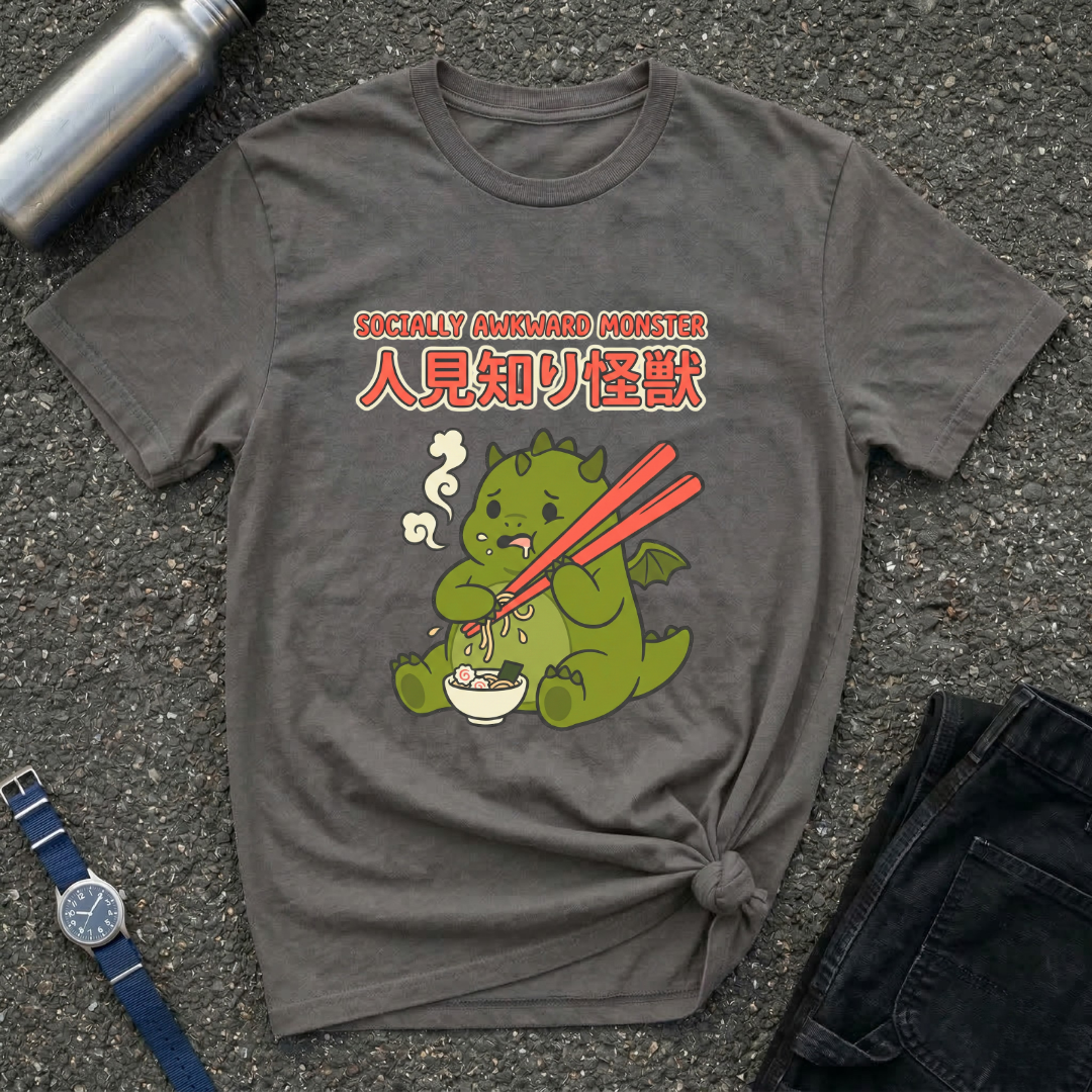 Shy Kaiju Eating Ramen T-Shirt
