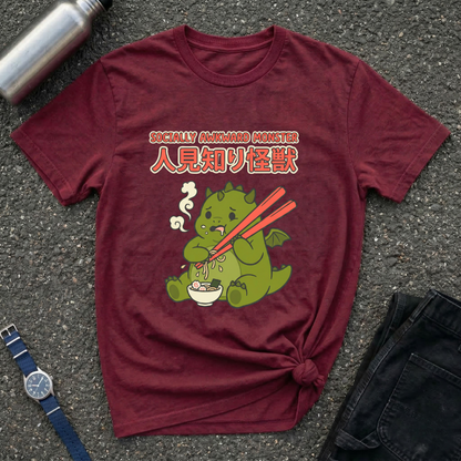 Shy Kaiju Eating Ramen T-Shirt