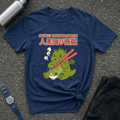 Shy Kaiju Eating Ramen T-Shirt