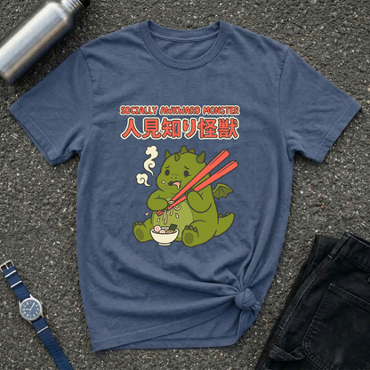 Shy Kaiju Eating Ramen T-Shirt