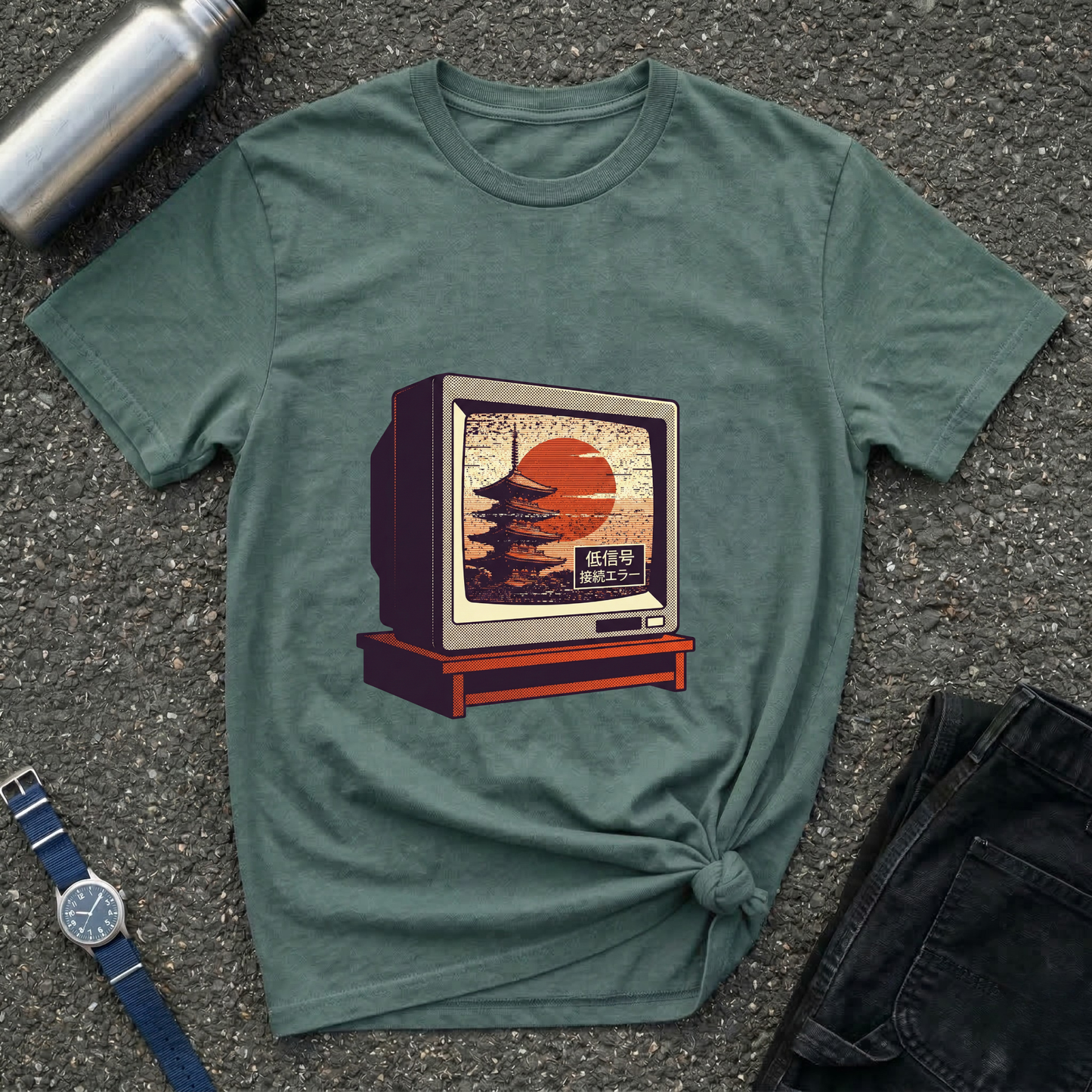 Retro TV Sunset T-Shirt