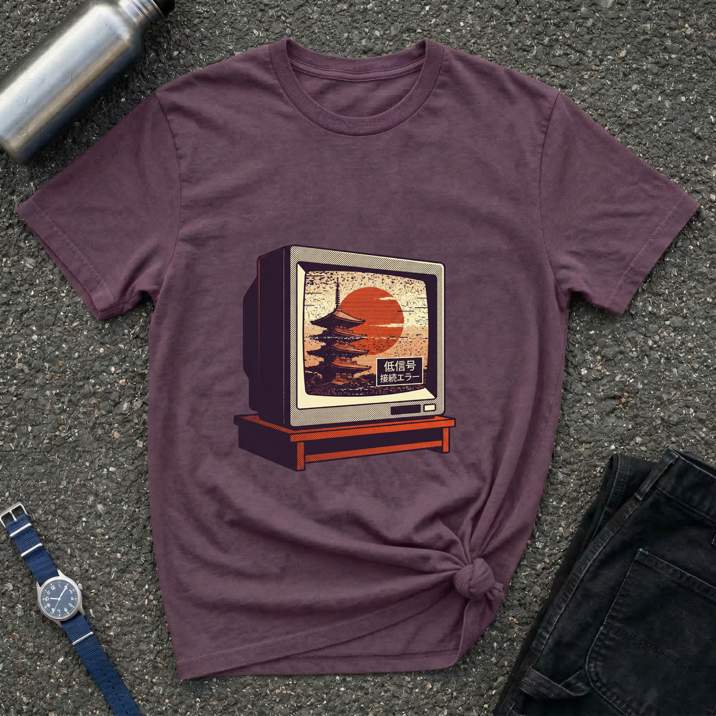 Retro TV Sunset T-Shirt