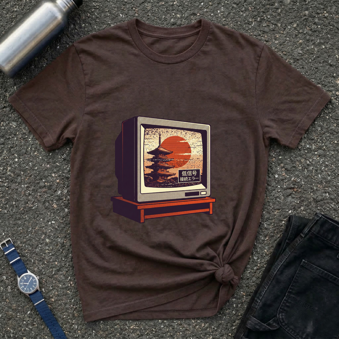 Retro TV Sunset T-Shirt