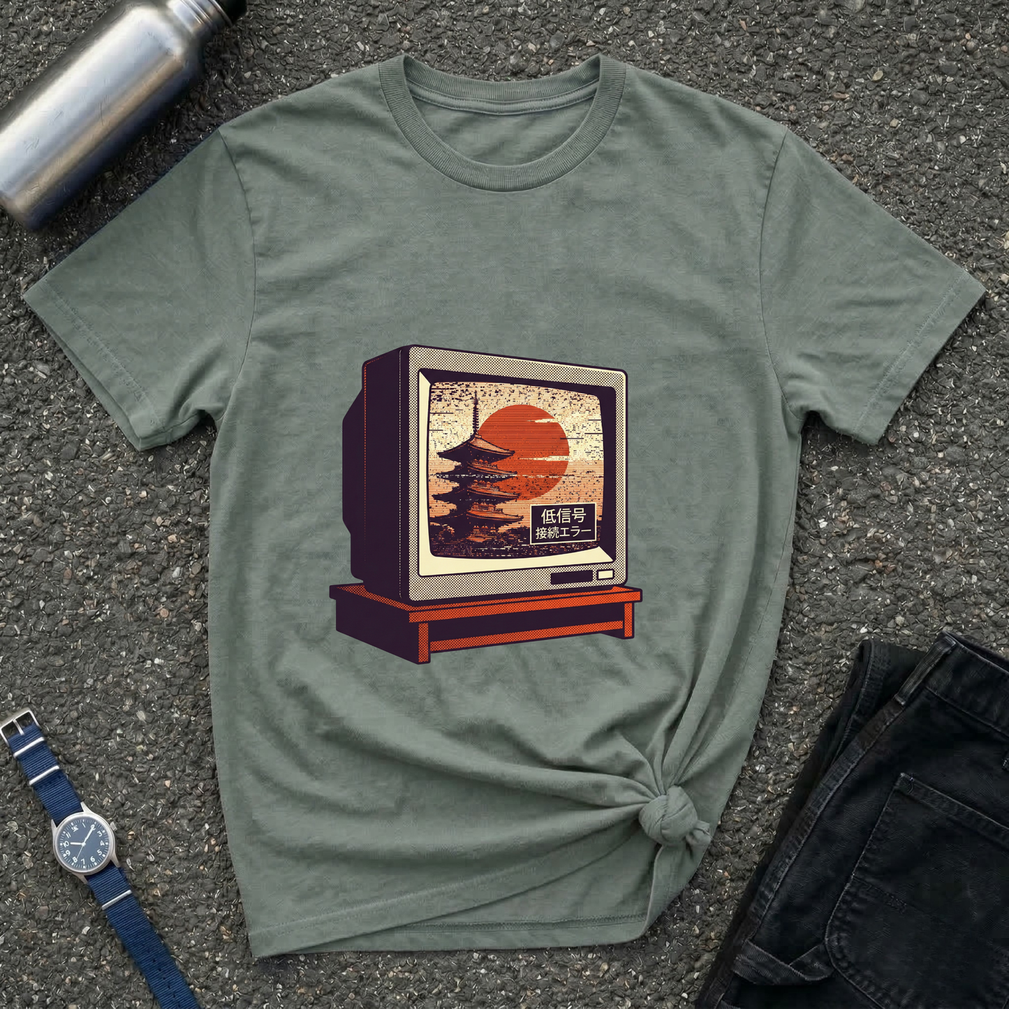 Retro TV Sunset T-Shirt