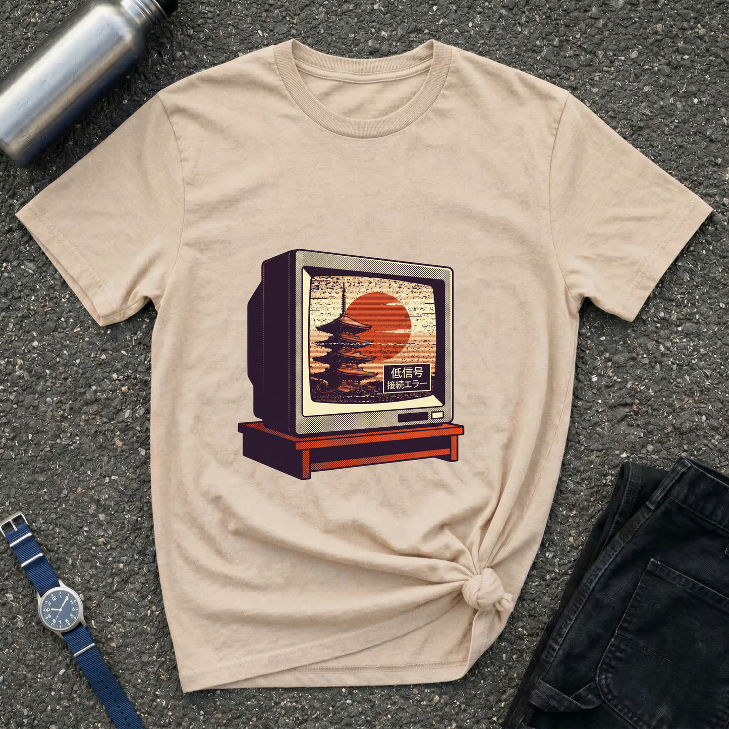 Retro TV Sunset T-Shirt