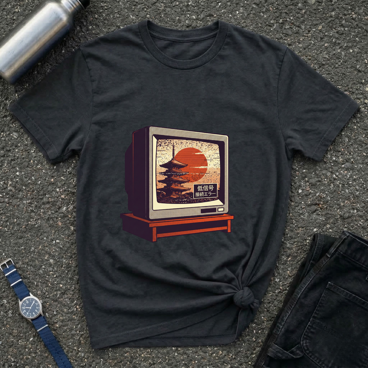 Retro TV Sunset T-Shirt
