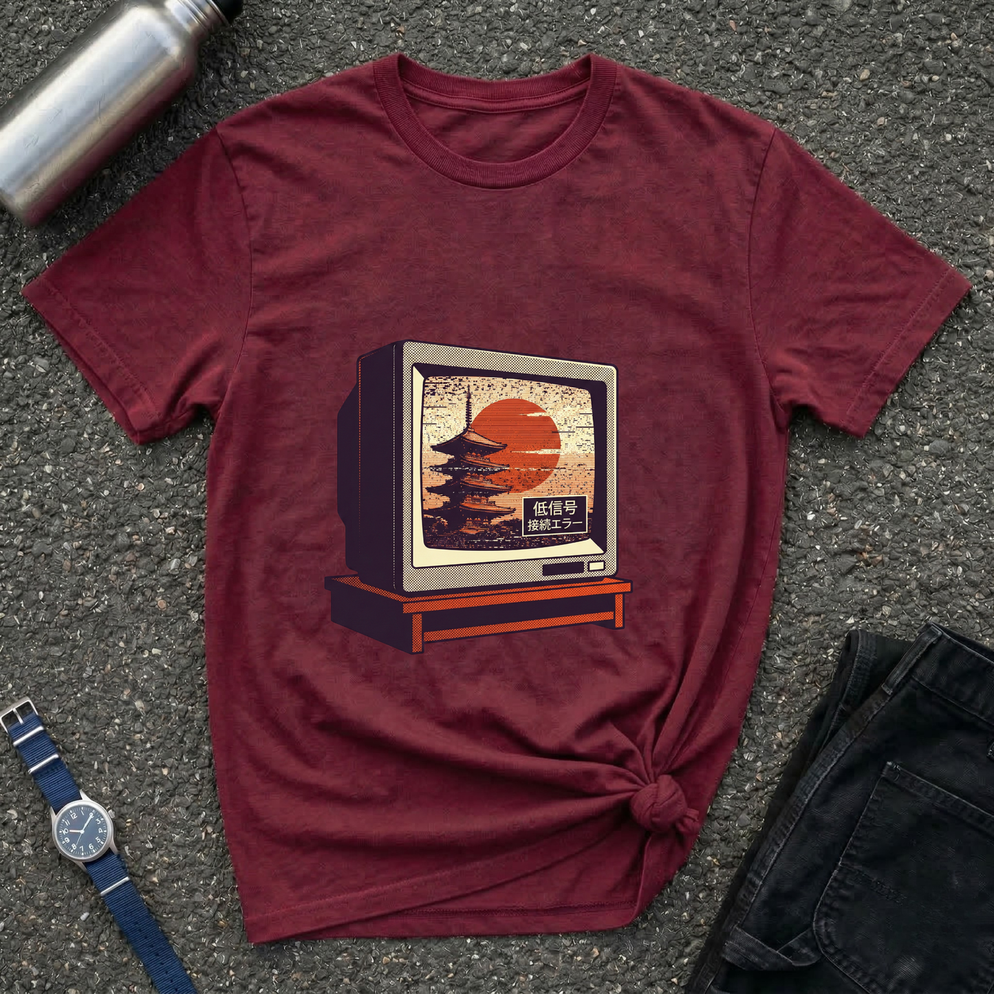 Retro TV Sunset T-Shirt