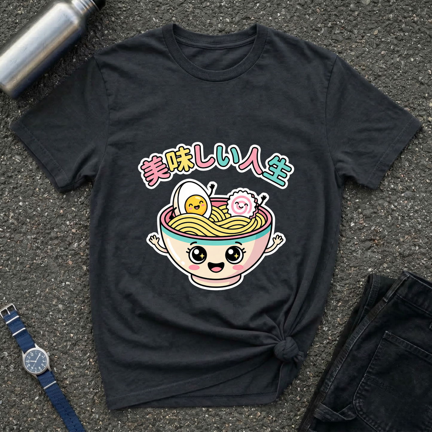Kawaii Ramen Bowl T-Shirt — Cute Japanese Noodle Tee