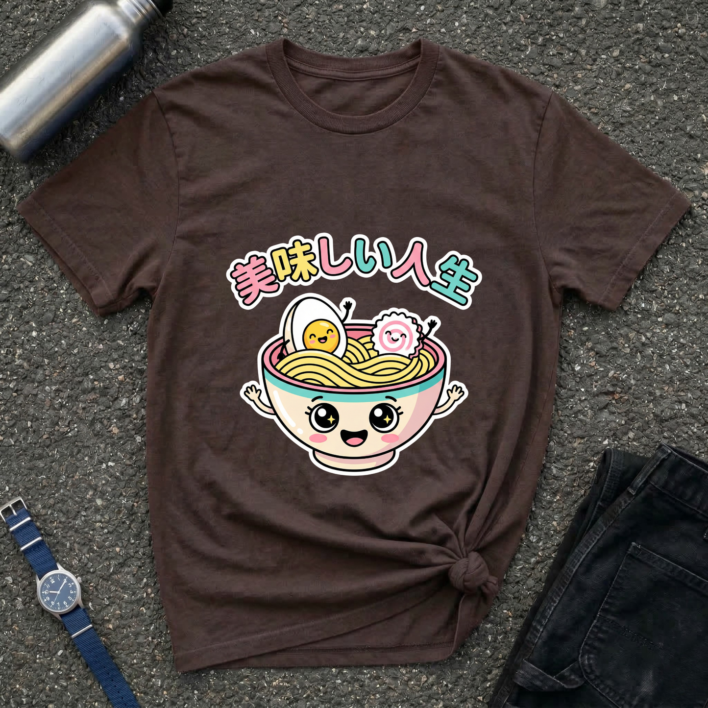 Kawaii Ramen Bowl T-Shirt — Cute Japanese Noodle Tee