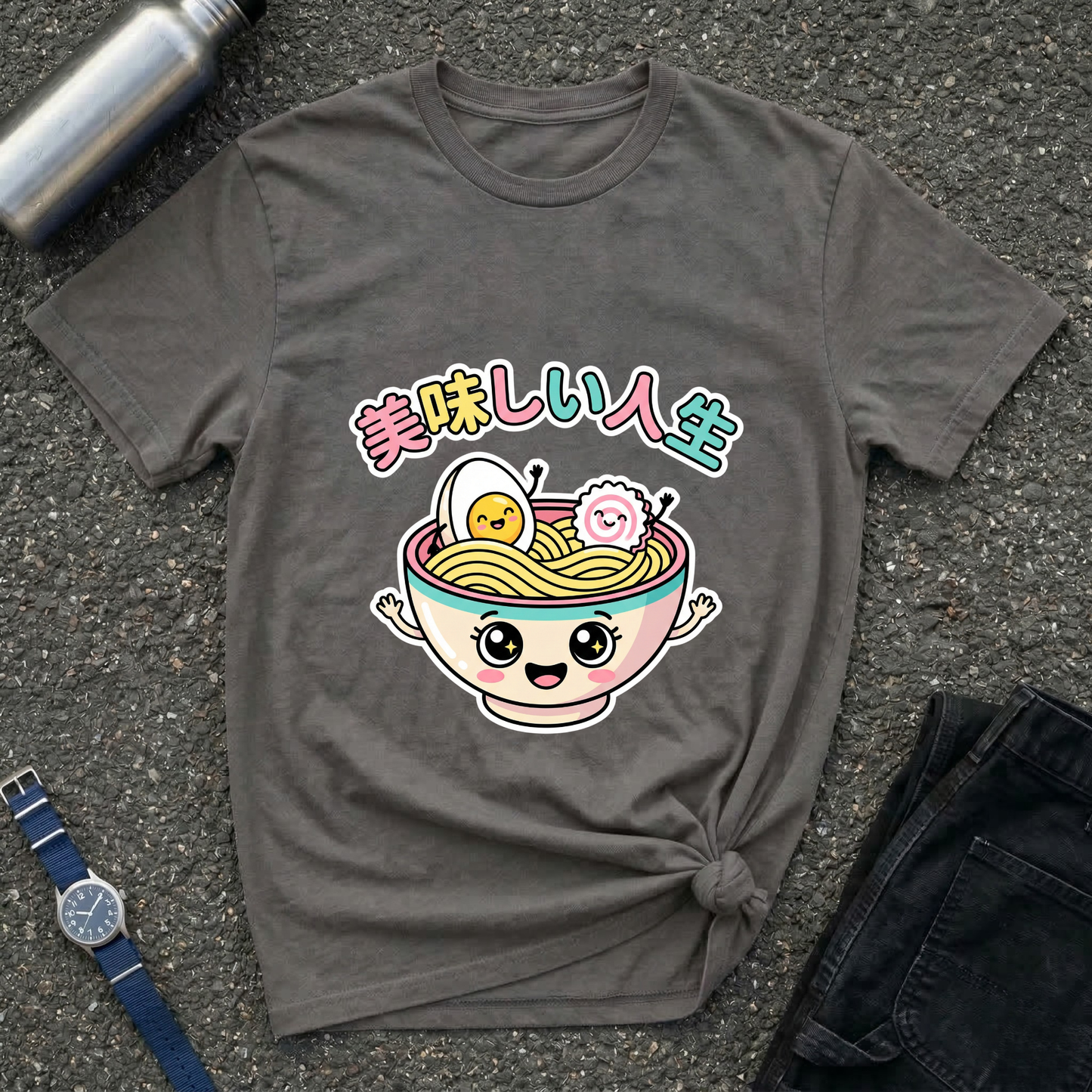 Kawaii Ramen Bowl T-Shirt — Cute Japanese Noodle Tee