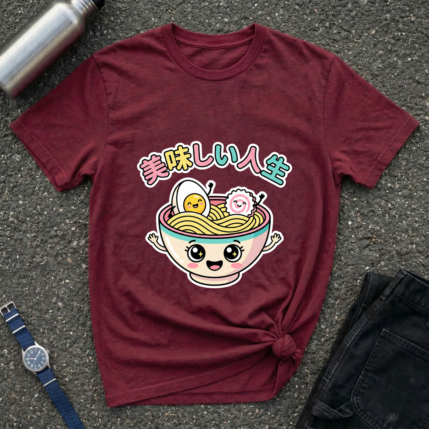 Kawaii Ramen Bowl T-Shirt — Cute Japanese Noodle Tee