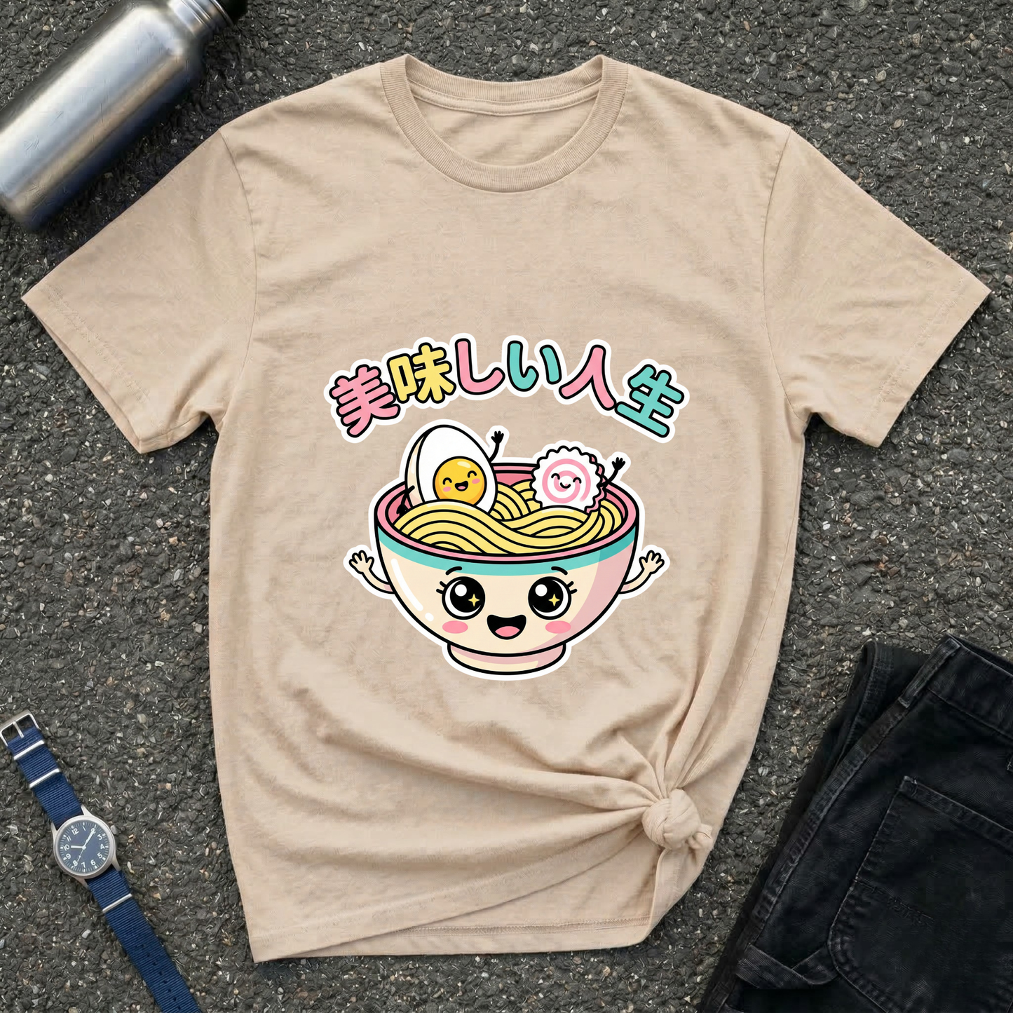 Kawaii Ramen Bowl T-Shirt — Cute Japanese Noodle Tee
