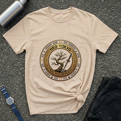 Neo-Tokyo Samurai Tee — Vintage Bonsai Sword Graphic