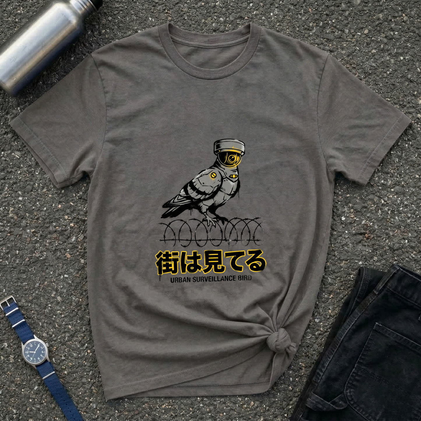 Pigeon Watch T-Shirt Graphic Tee