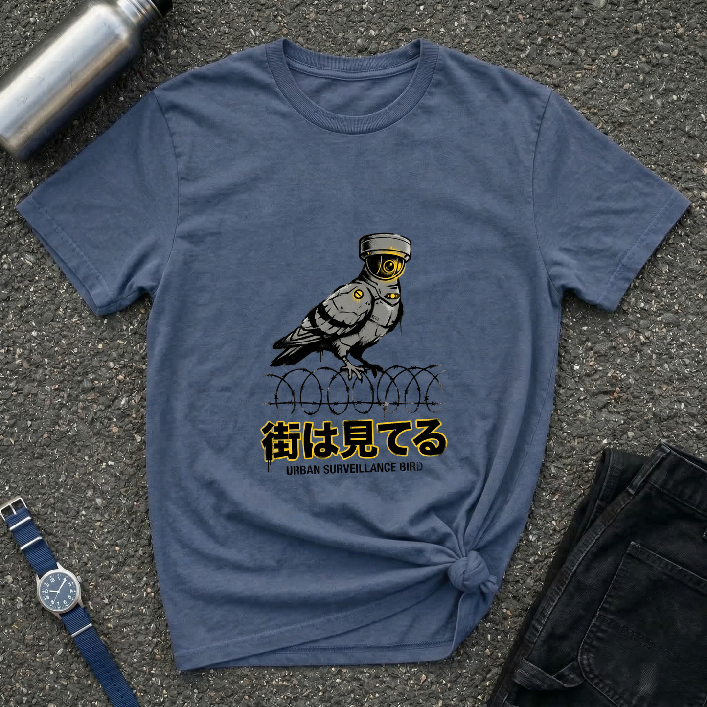 Pigeon Watch T-Shirt Graphic Tee