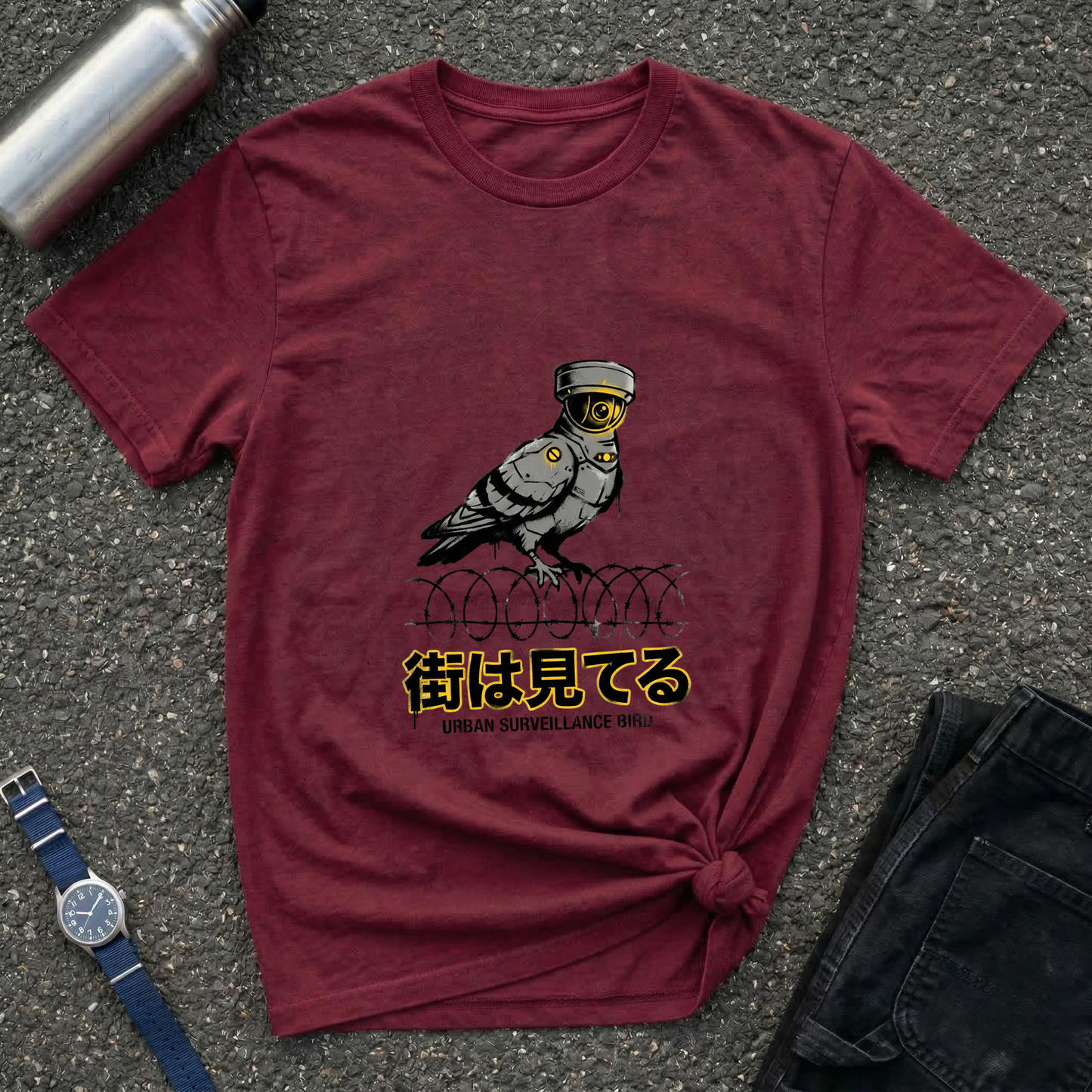 Pigeon Watch T-Shirt Graphic Tee