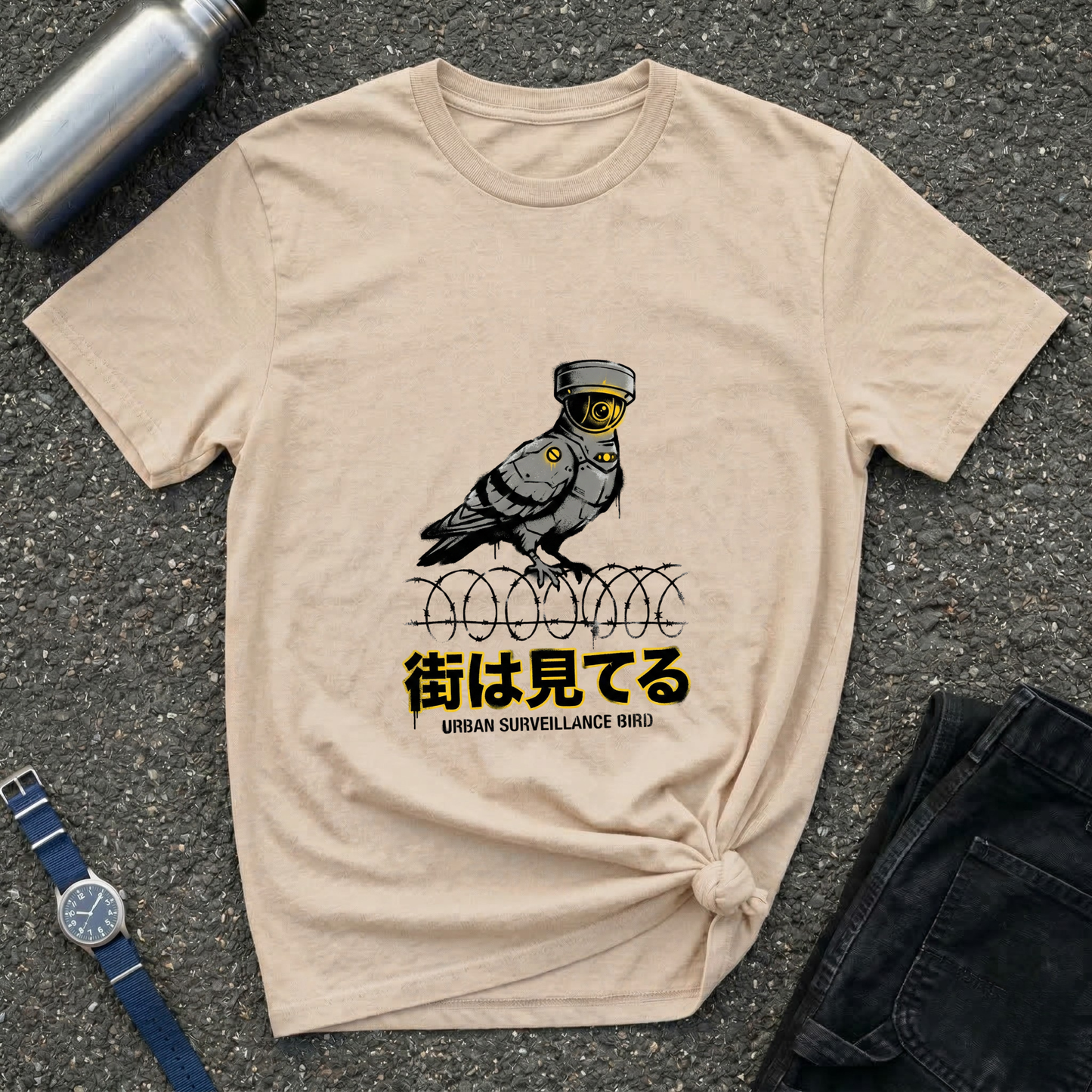 Pigeon Watch T-Shirt Graphic Tee