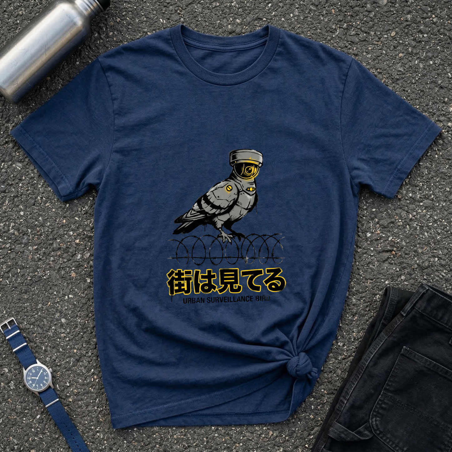 Pigeon Watch T-Shirt Graphic Tee