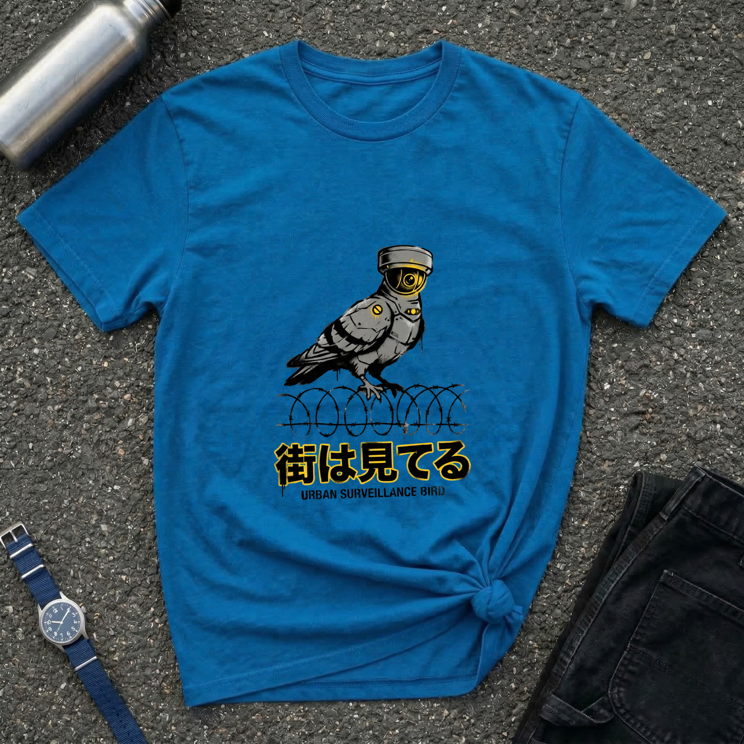 Pigeon Watch T-Shirt Graphic Tee
