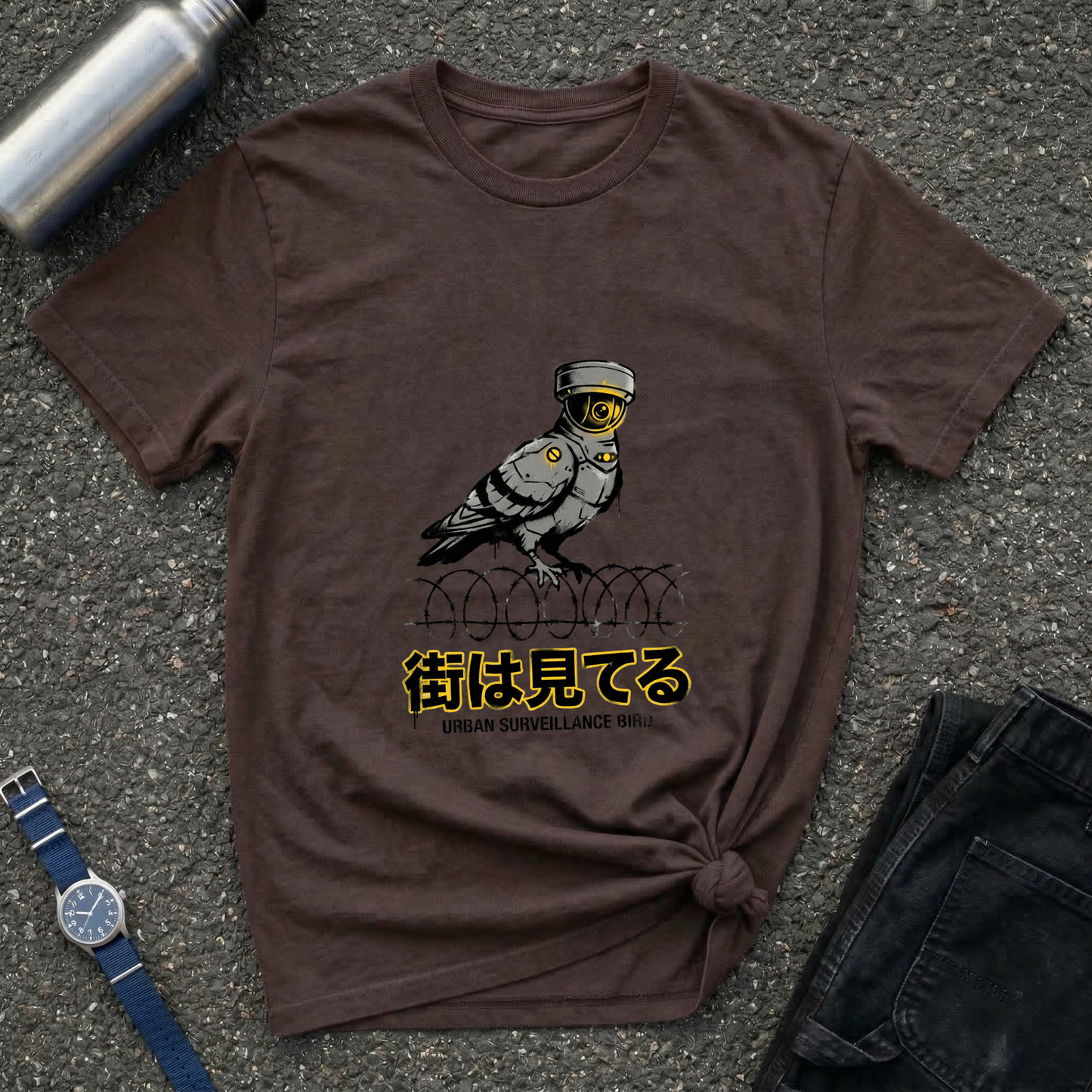 Pigeon Watch T-Shirt Graphic Tee