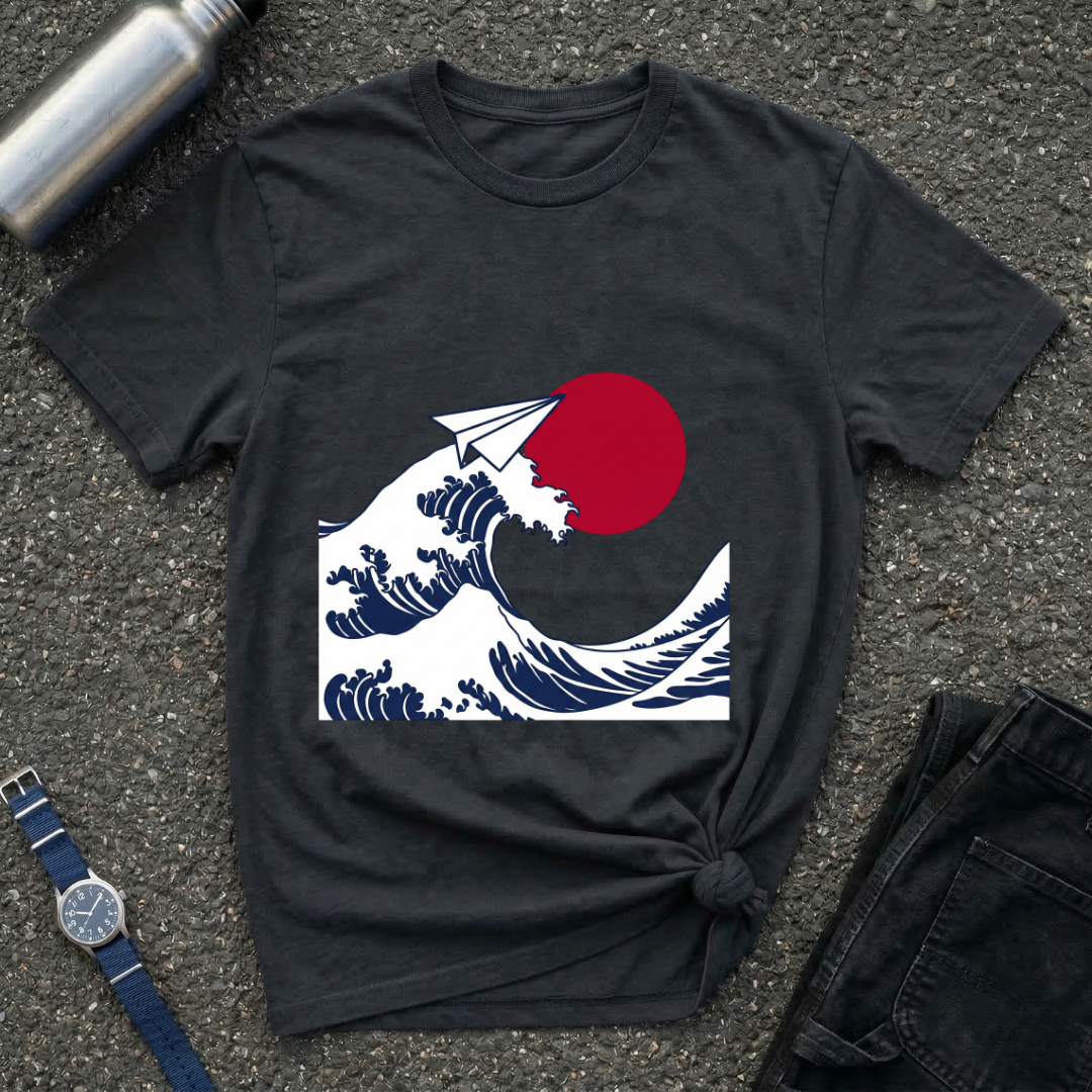 Wave & Paper Plane T-Shirt